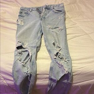 Distressed Light Blue Women's Jeans